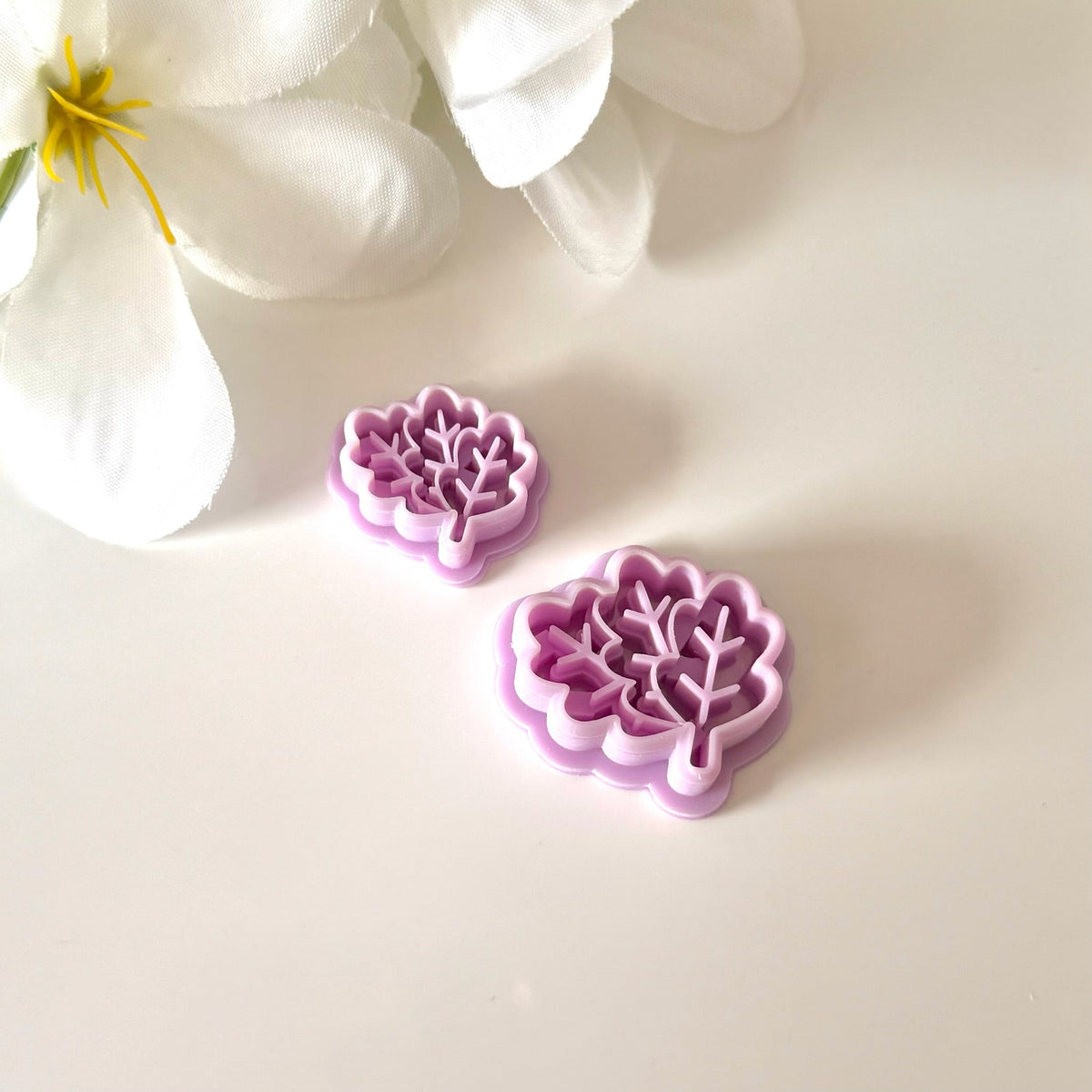 Stacked Leaf Trio | 0.75"-1.25" | Polymer Clay Cutter Earrings