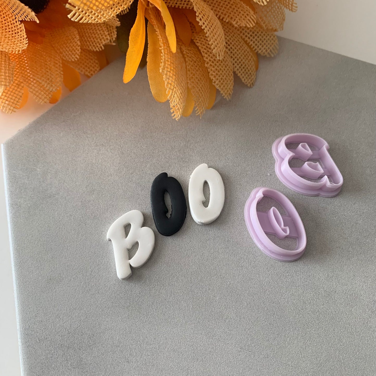 BOO Letters Halloween Cutter | 0.75"-1.25" | Fall Polymer Clay Autumn Clay Cutters Fall Scary Halloween Earrings Autumn Clay Cutters