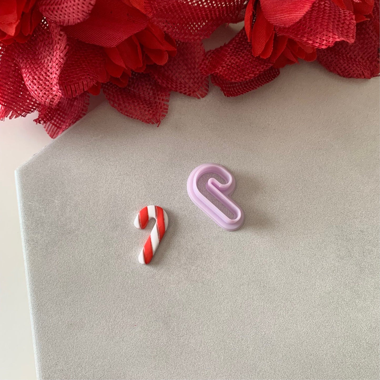 Candy Cane Cutter | 0.75"-1.25" | Winter Polymer Clay Cutters Holiday Christmas Earrings Cutter