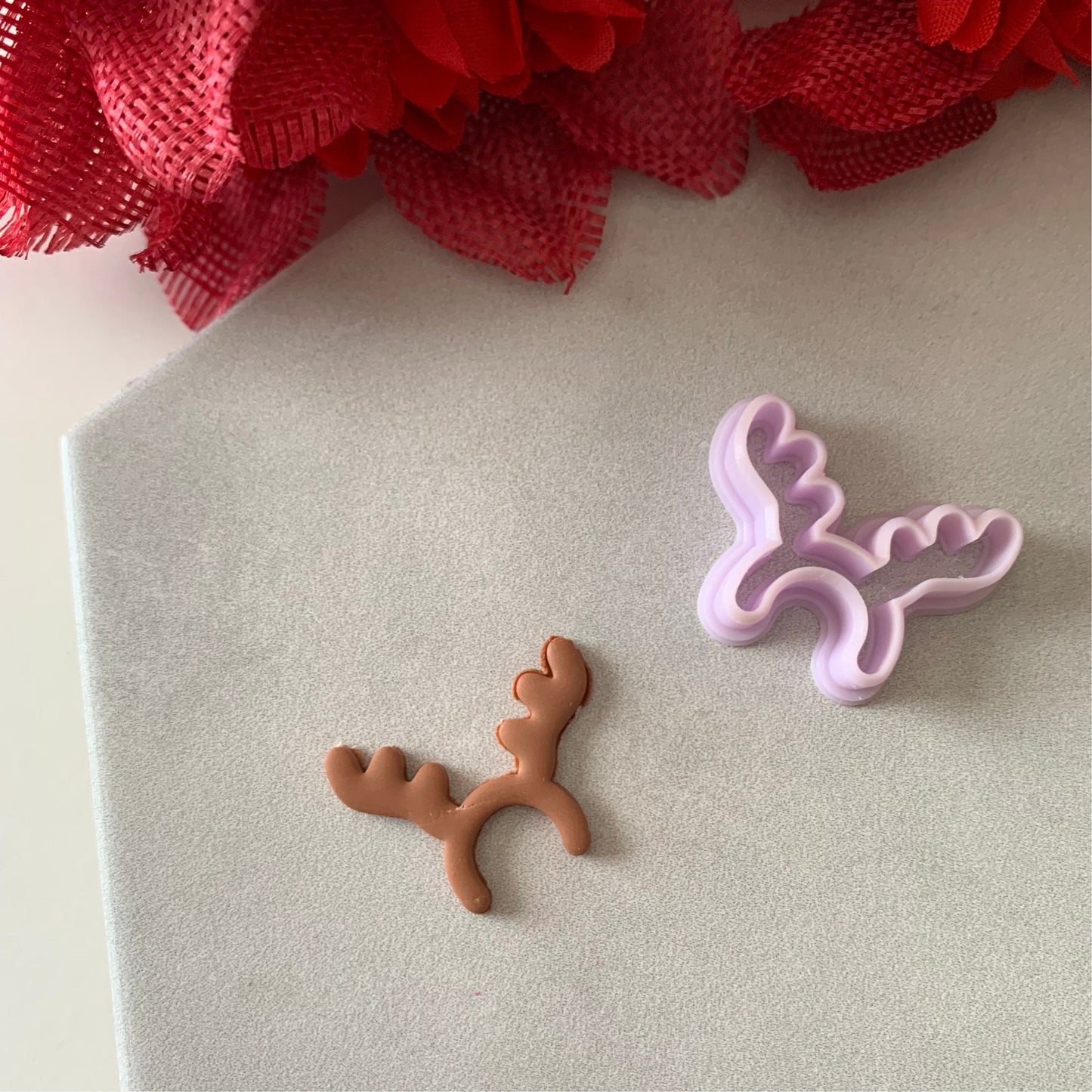 Reindeer Headband Cutter | 0.75"-1.25" | Winter Polymer Clay Cutters Holiday Christmas Earrings Cutter