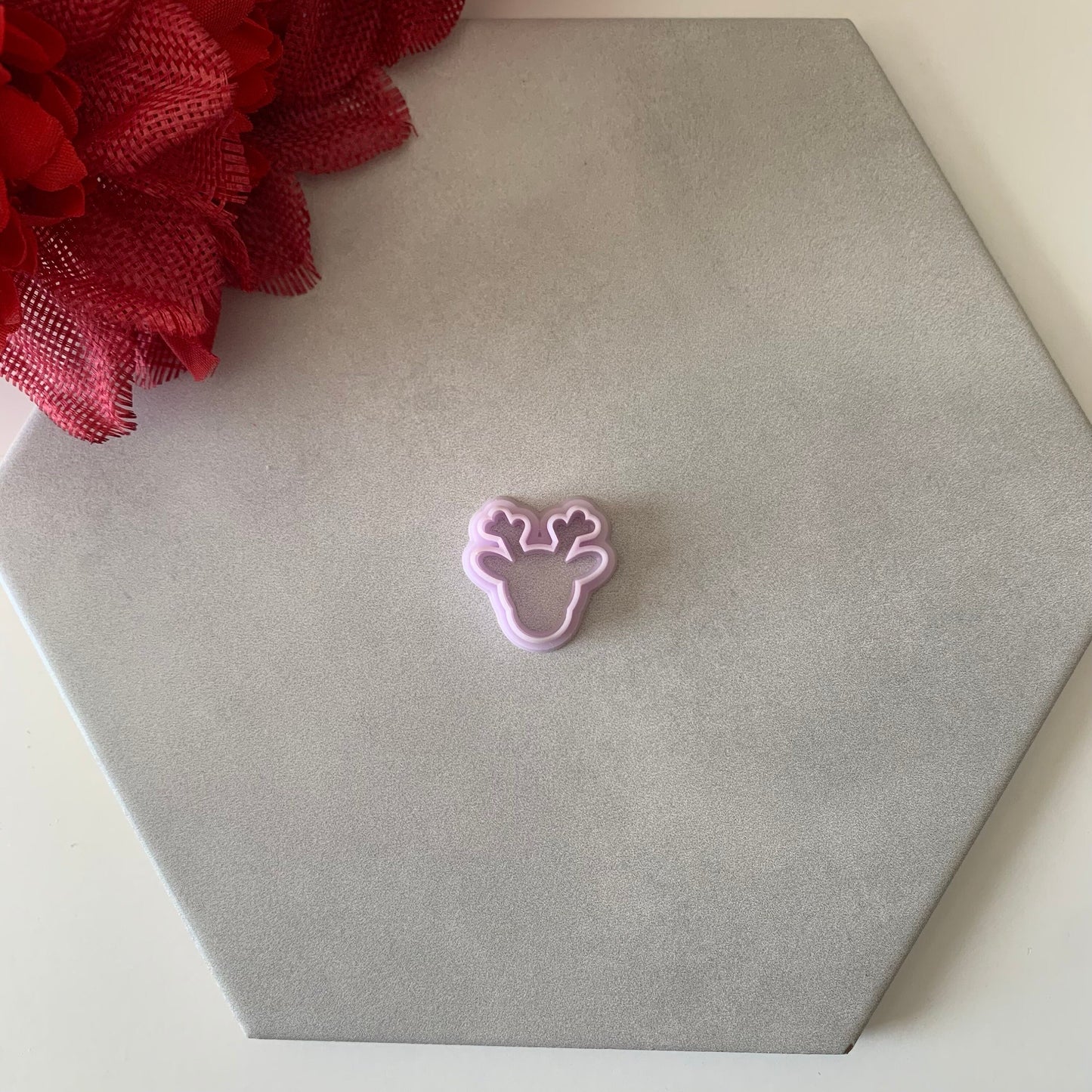 Reindeer Head Cutter | 0.75"-1.25" | Winter Polymer Clay Cutters Holiday Christmas Earrings Cutter