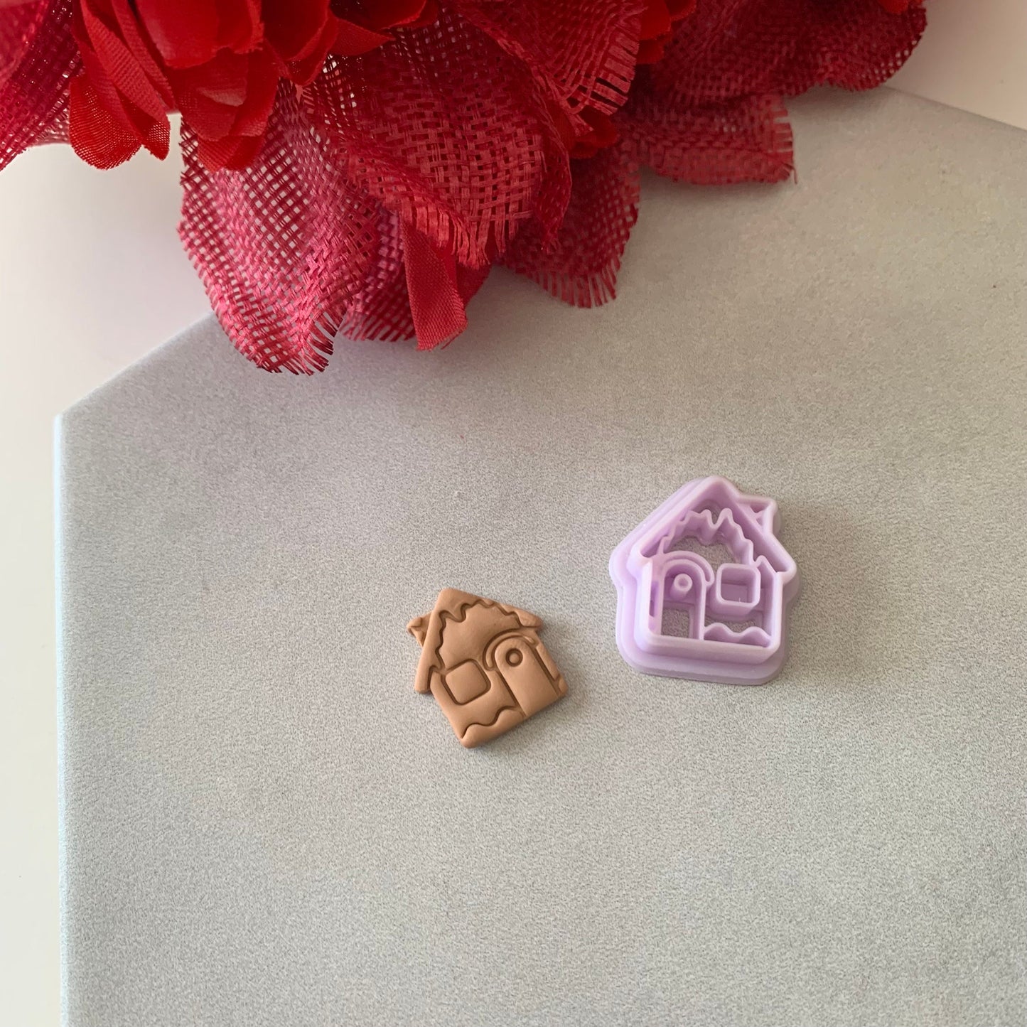Gingerbread House Cutter | 0.75"-1.25" | Winter Polymer Clay Cutters Holiday Christmas Earrings Cutter