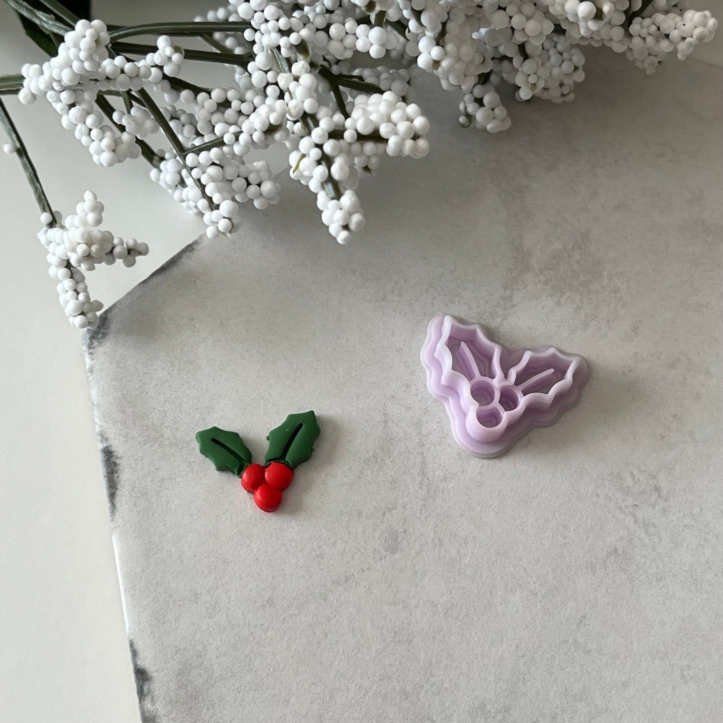 Mistletoe Cutter | 0.75"-1.25" | Winter Polymer Clay Holiday Christmas Earrings Autumn Clay Cutters