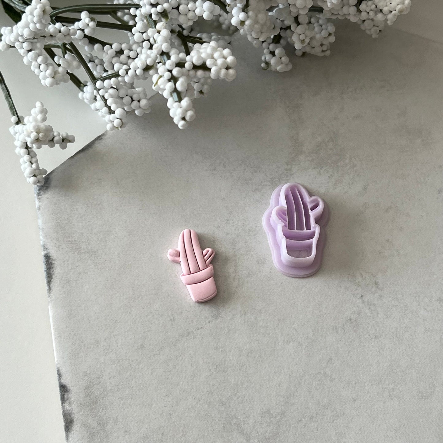 Cactus in Pot Cutter | 0.75"-1.25" | Polymer Clay Cutter Earrings