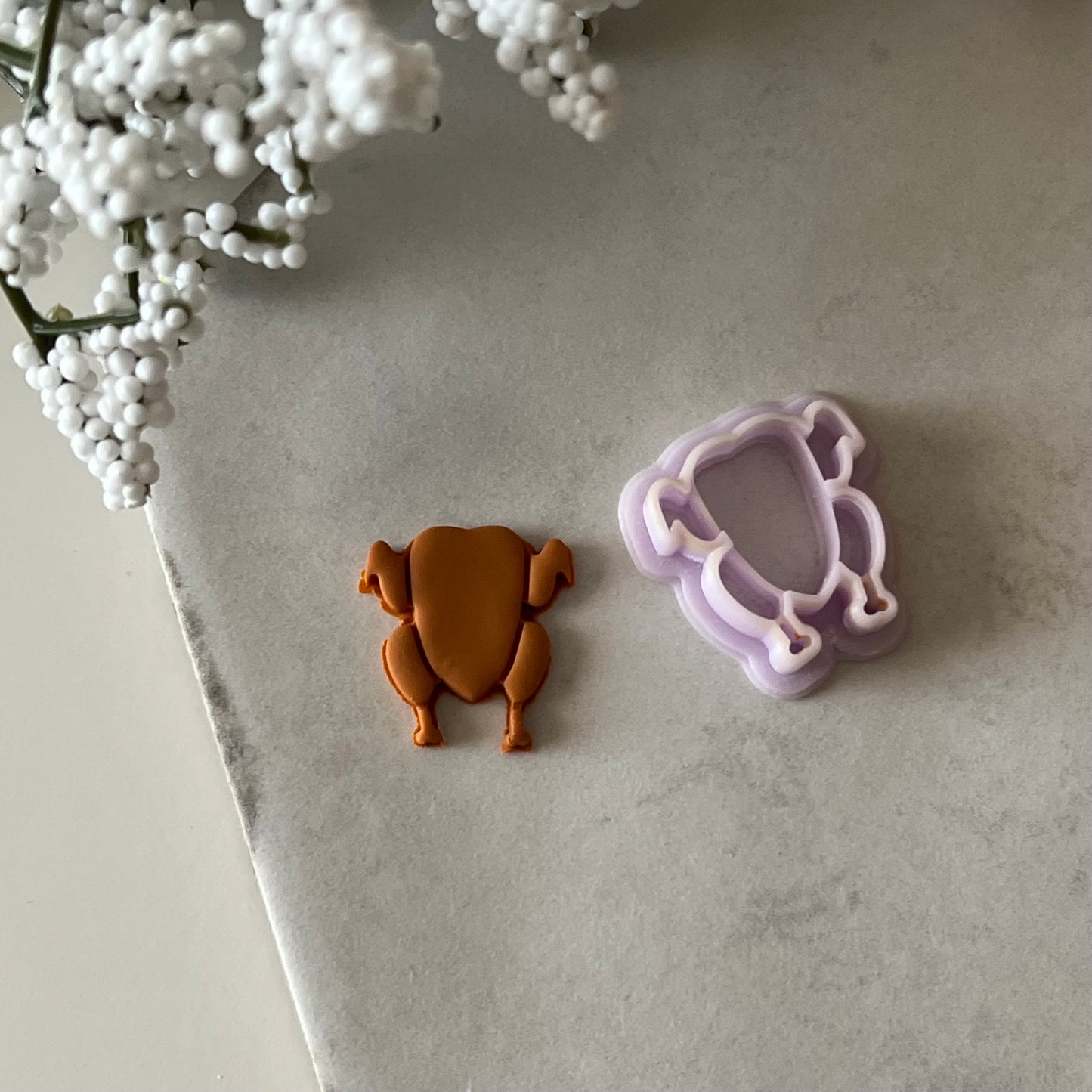 Raw Turkey Cutter | 0.75"-1.25" | Thanksgiving Polymer Clay Fall Earrings Autumn Clay Cutters