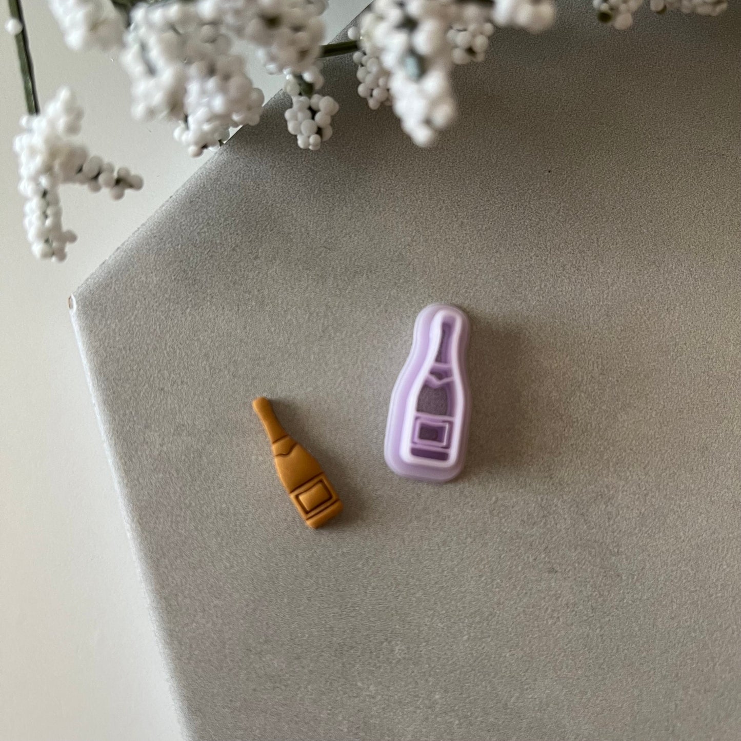 Champagne Bottle Cutter | 0.75"-1.25" | Polymer Clay Cutter Earrings Stud