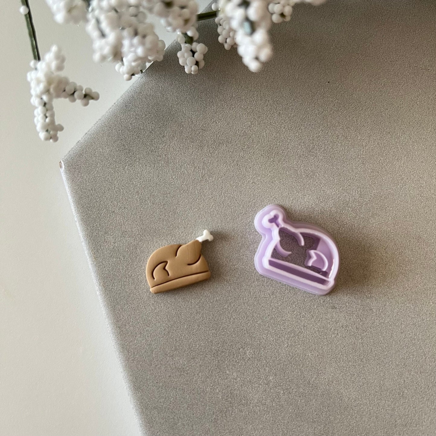 Cooked Turkey Cutter | 0.75"-1.25" | Thanksgiving Polymer Clay Fall Earrings Autumn Clay Cutters