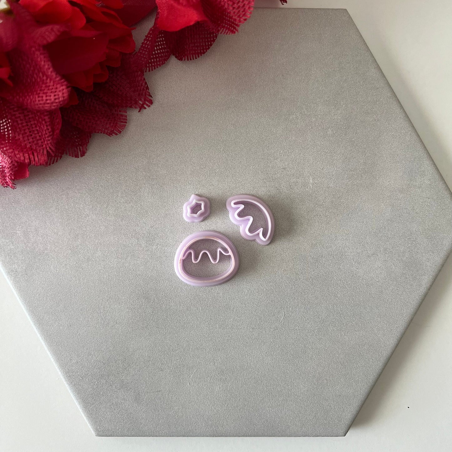 Christmas Pudding Cutter Set | 0.75"-1.25" | Winter Polymer Clay Holiday Christmas Earrings Autumn Clay Cutters