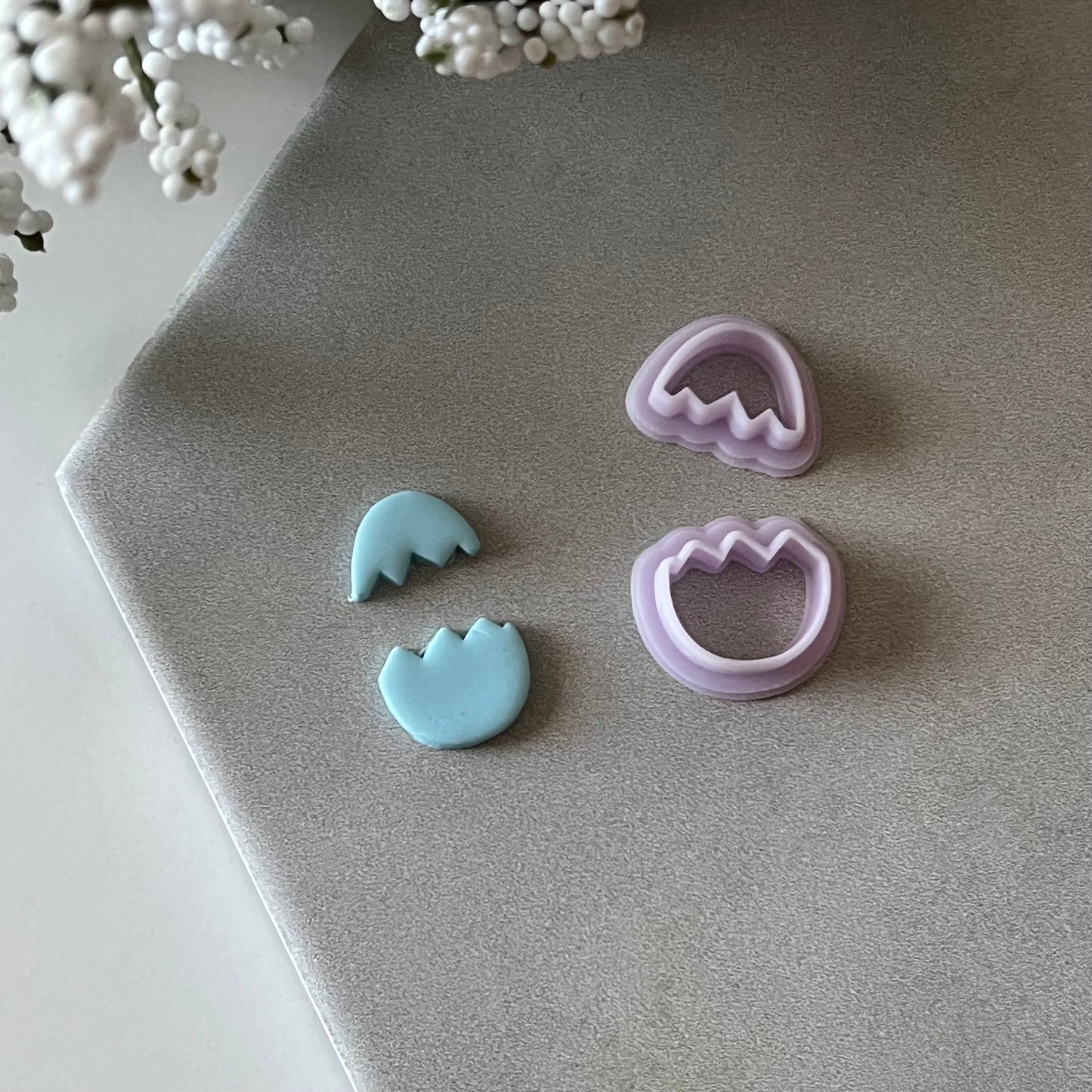 Broken Egg Cutter | 0.75"-1.25" | Polymer Clay Cutter Earrings Easter Spring