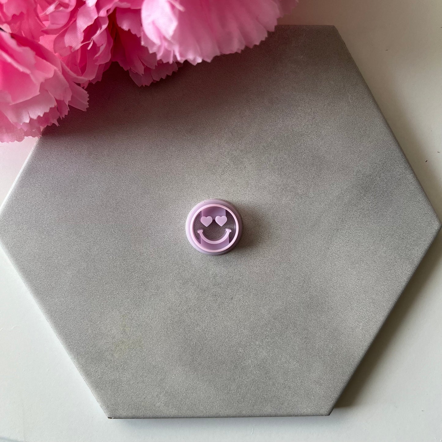 Heart Smiley Face Cutter | 0.75"-1.25" | Polymer Clay Cutter Earrings Valentines Day