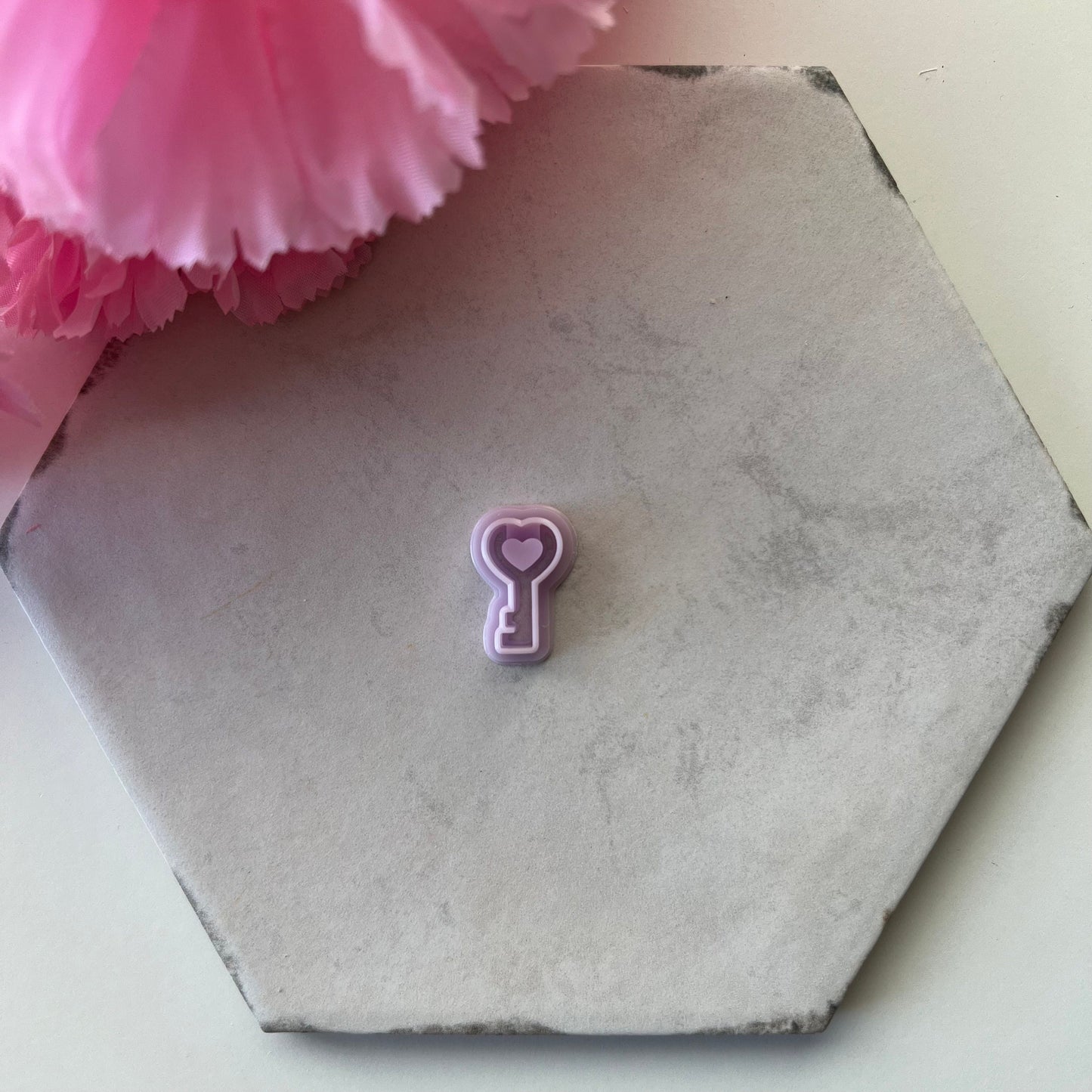 Heart Key Cutter | 0.75"-1.25" | Polymer Clay Cutter Earrings Valentines Day