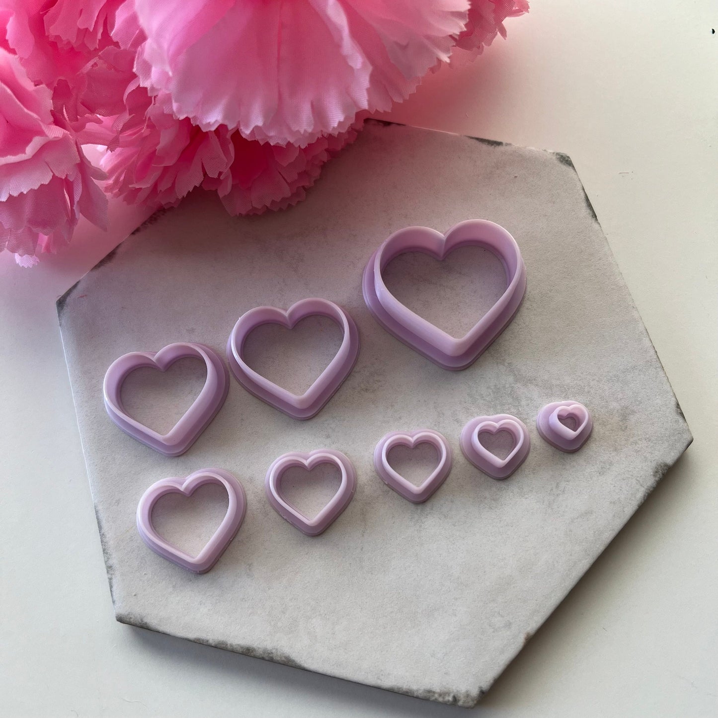 Heart Cutter Set | 0.75"-1.25" | Polymer Clay Cutter Earrings
