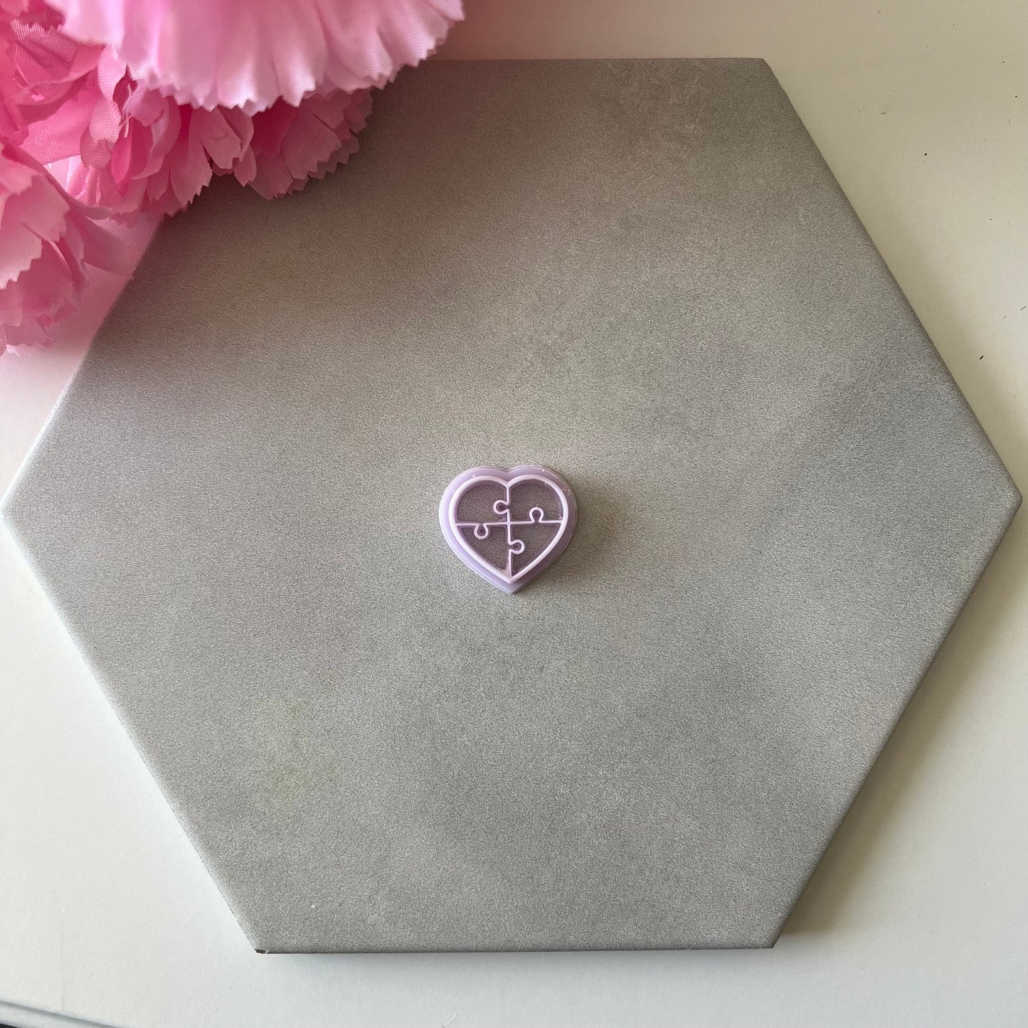 Puzzle Heart Cutter | 0.75"-1.25" | Polymer Clay Cutter Earrings Valentines Day
