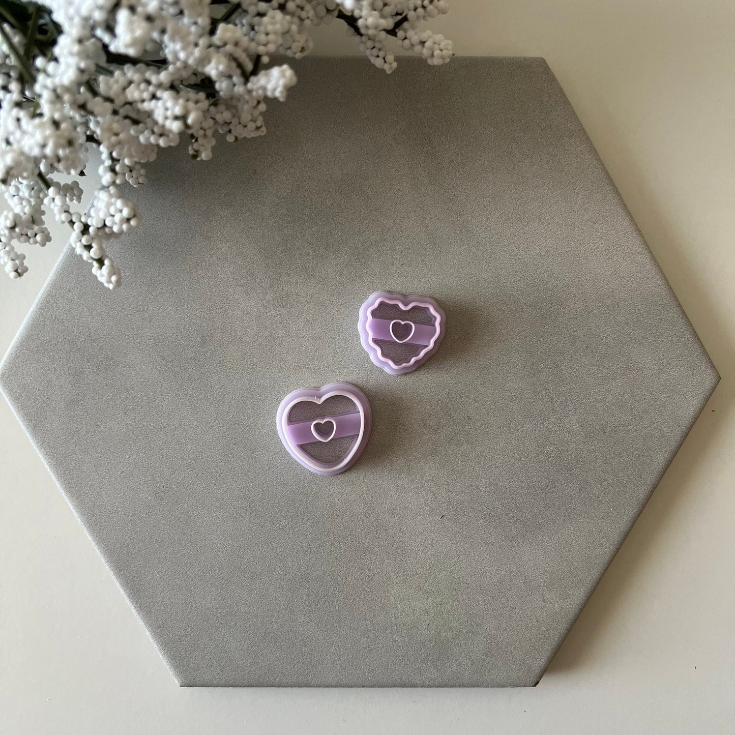Heart Donut Cutter (Set) | 0.75"-1.25" | Polymer Clay Cutter Earrings Valentines Day