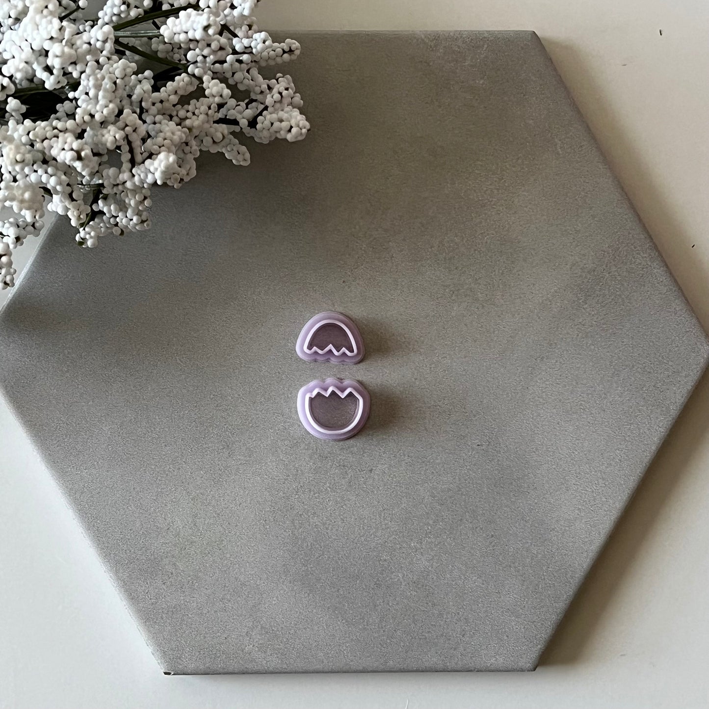 Broken Egg Cutter | 0.75"-1.25" | Polymer Clay Cutter Earrings Easter Spring