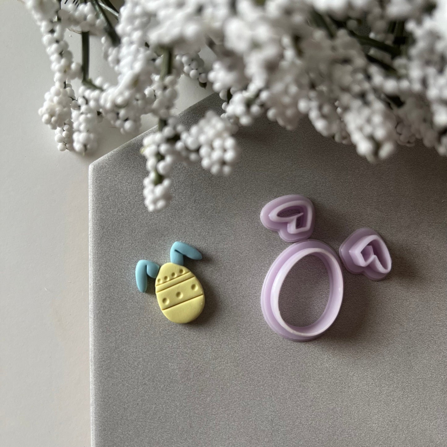 Egg with Ears Cutter Set | 0.75"-1.25" | Polymer Clay Cutter Earrings Easter Spring
