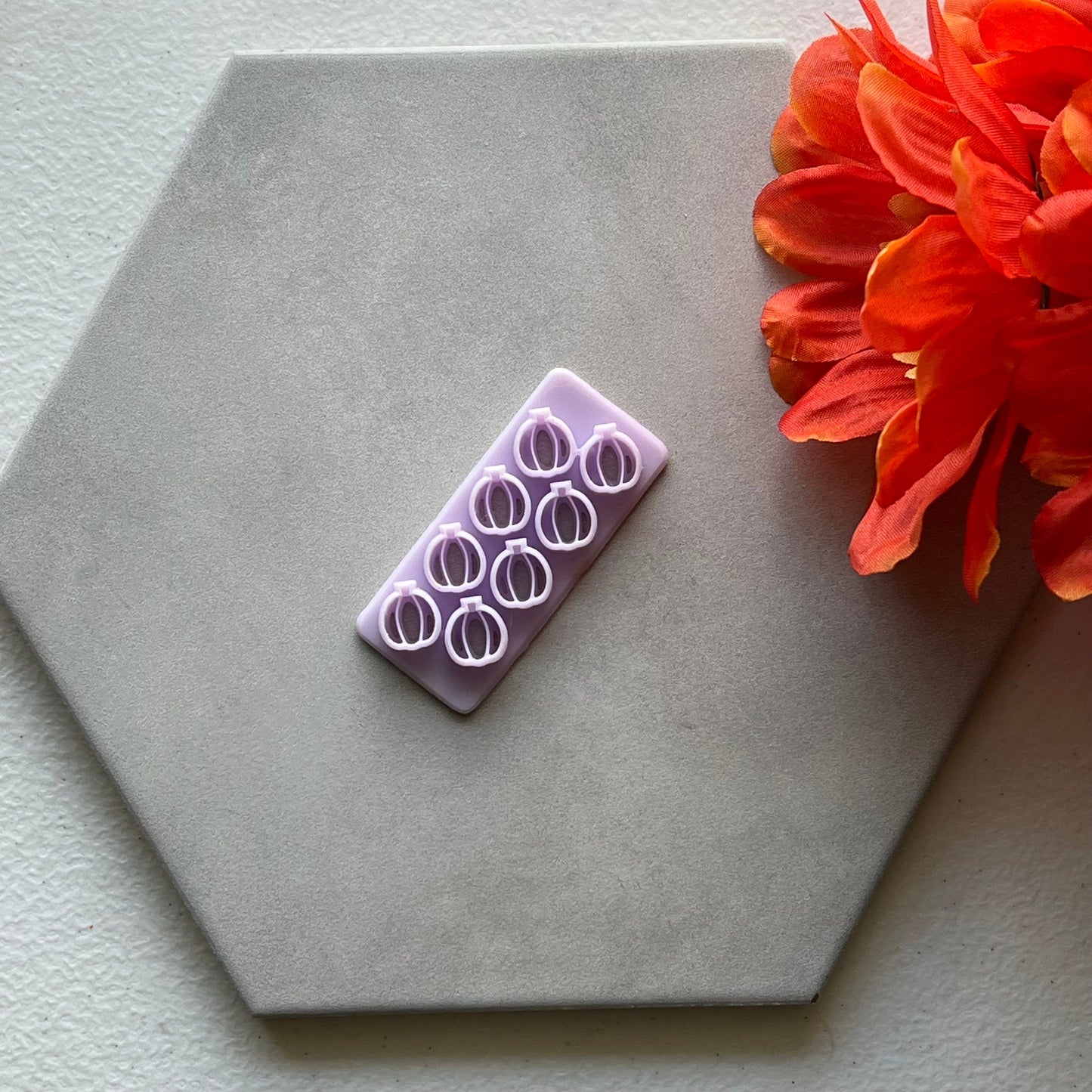 Embossed Pumpkin Cluster Cutter | Polymer Clay Cutter Earrings Stud Halloween Fall