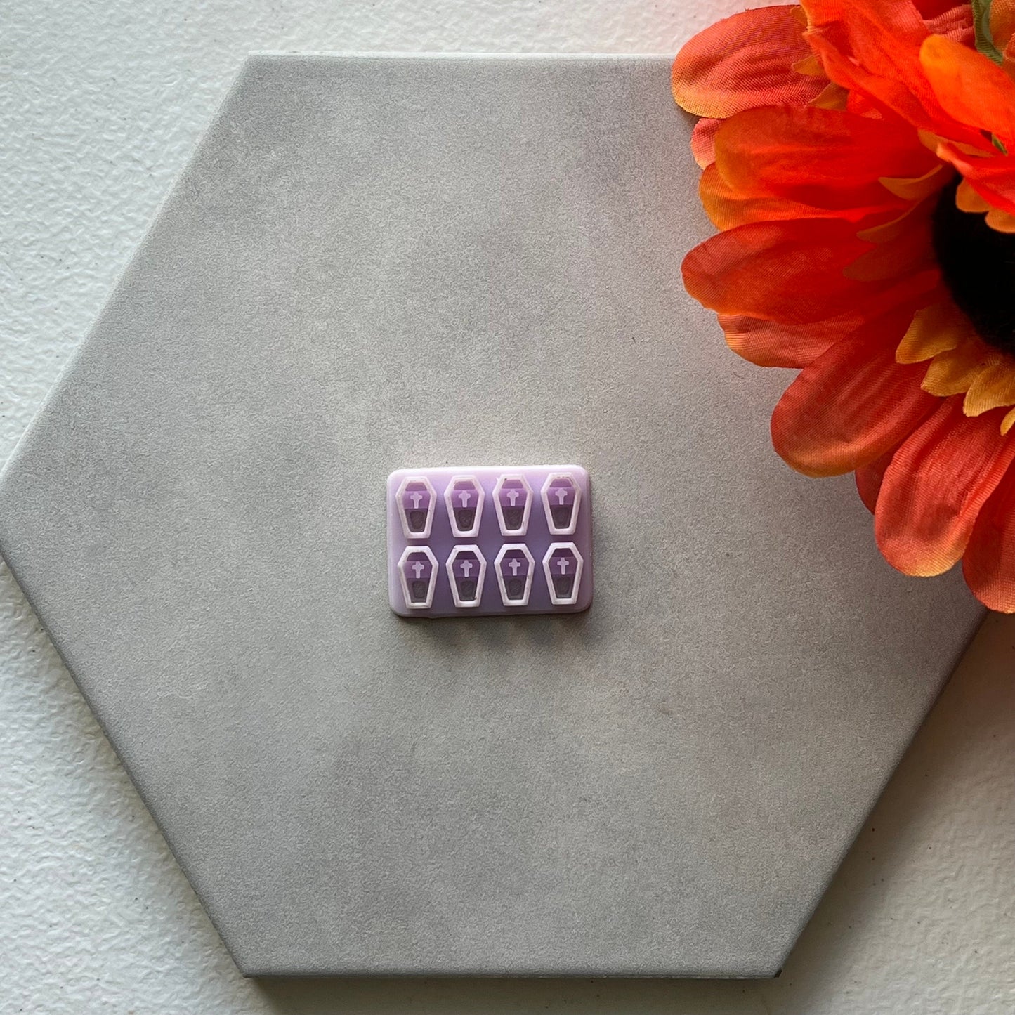 Embossed Coffin Cluster Cutter | Polymer Clay Cutter Earrings Stud Halloween Fall