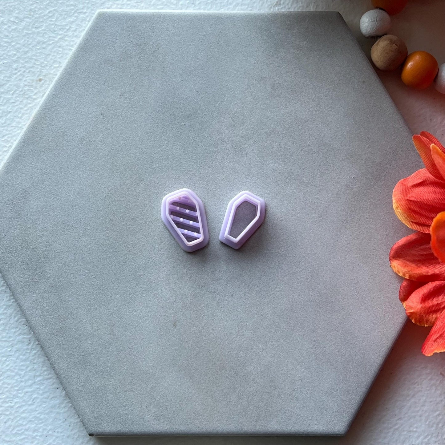 Coffin Ice Cream Sandwich Cutter (set) | 0.75"-1.25" | Fall Polymer Clay Autumn Clay Cutters Fall Scary Halloween Earrings