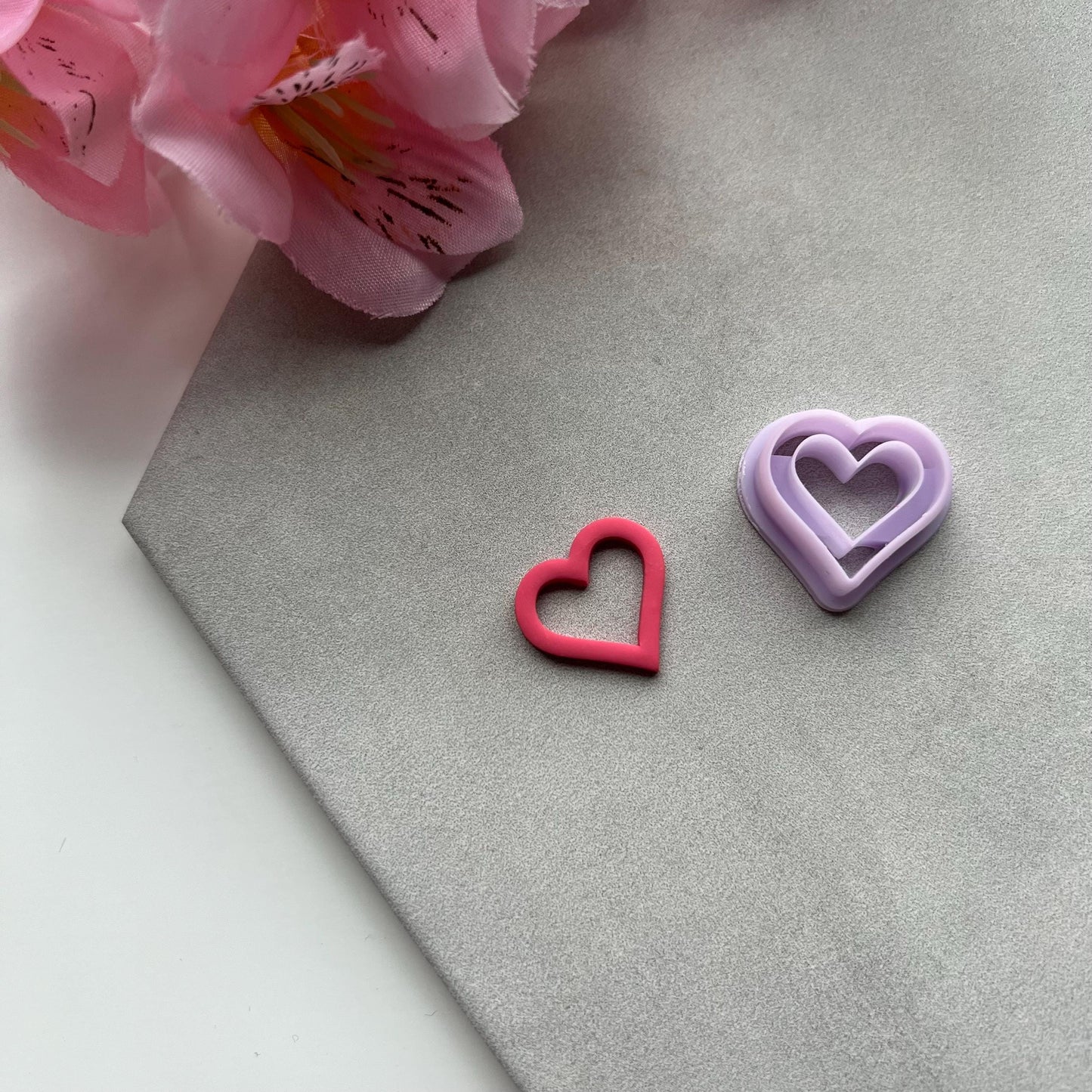 Heart Outline Cutter | 0.75"-1.25" | Polymer Clay Cutter Earrings Valentines Day