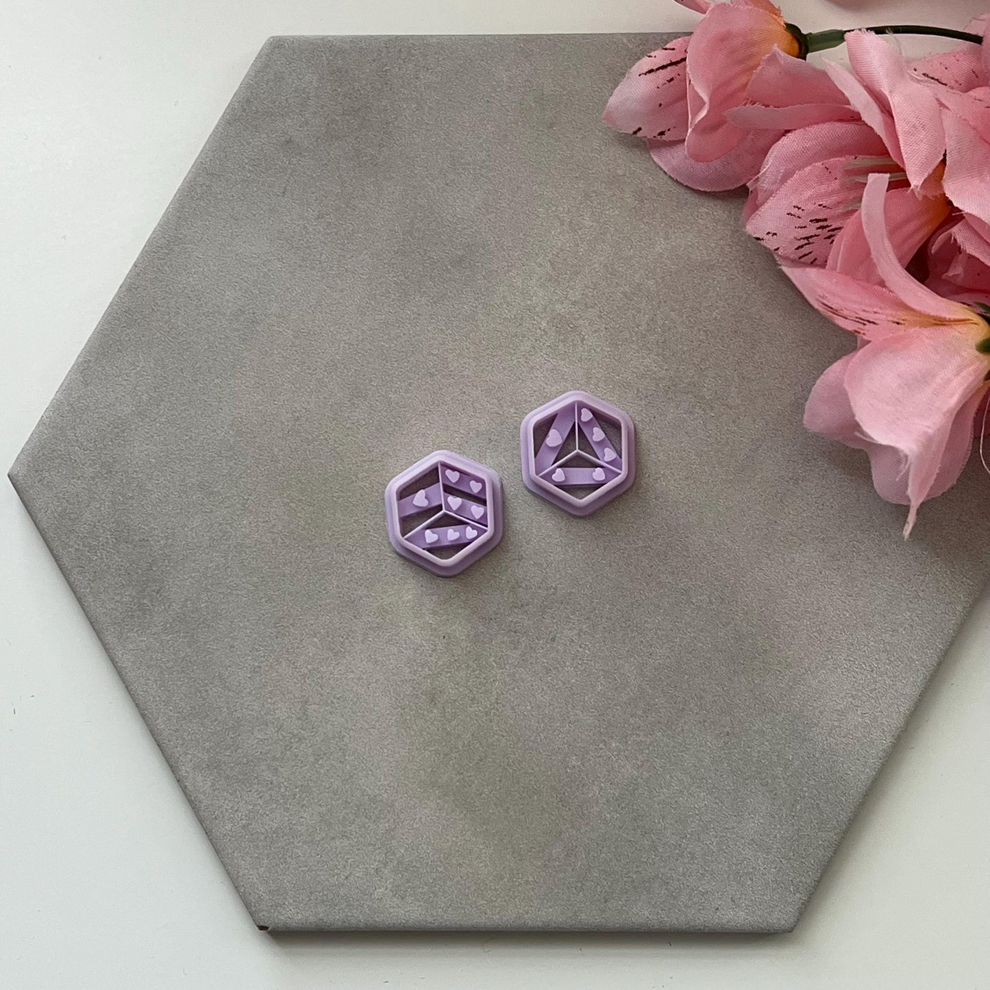 Heart Domino Cutter Set | 0.75"-1.25" | Polymer Clay Cutter Earrings Valentines Day