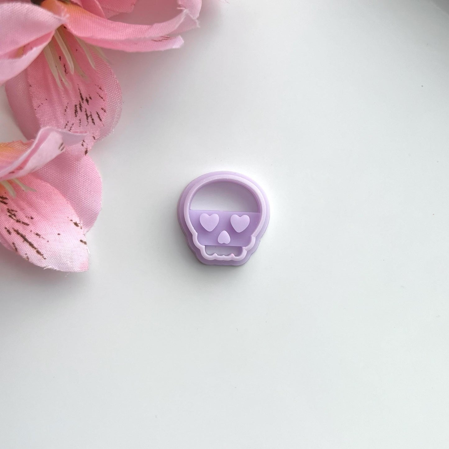 Heart Eye Skull Cutter | 0.75"-1.25" | Polymer Clay Cutter Earrings Valentines Day