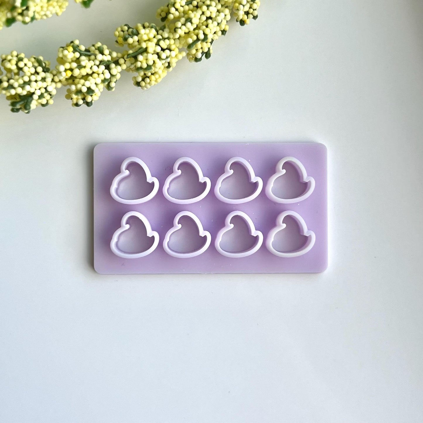 Side Peep Cluster Cutter | Polymer Clay Cutter Earrings Easter Spring Stud