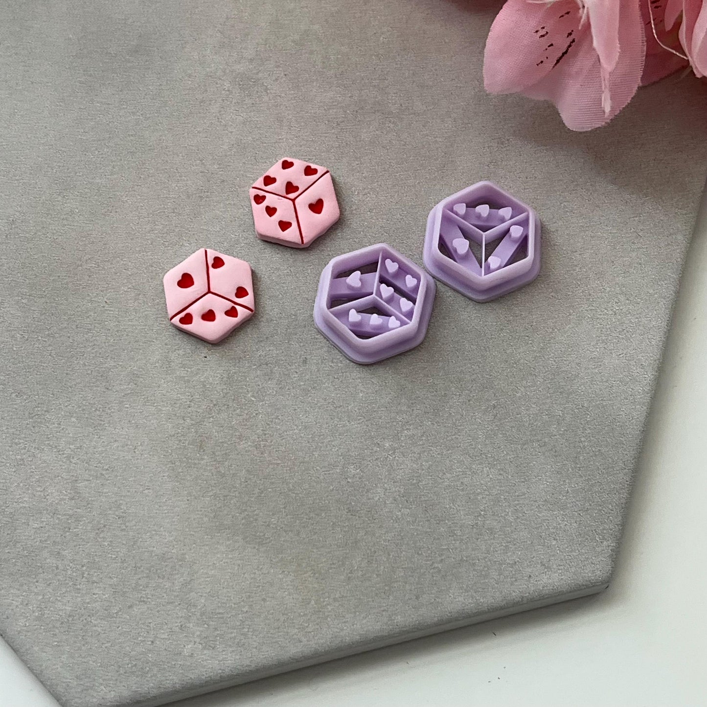 Heart Domino Cutter Set | 0.75"-1.25" | Polymer Clay Cutter Earrings Valentines Day