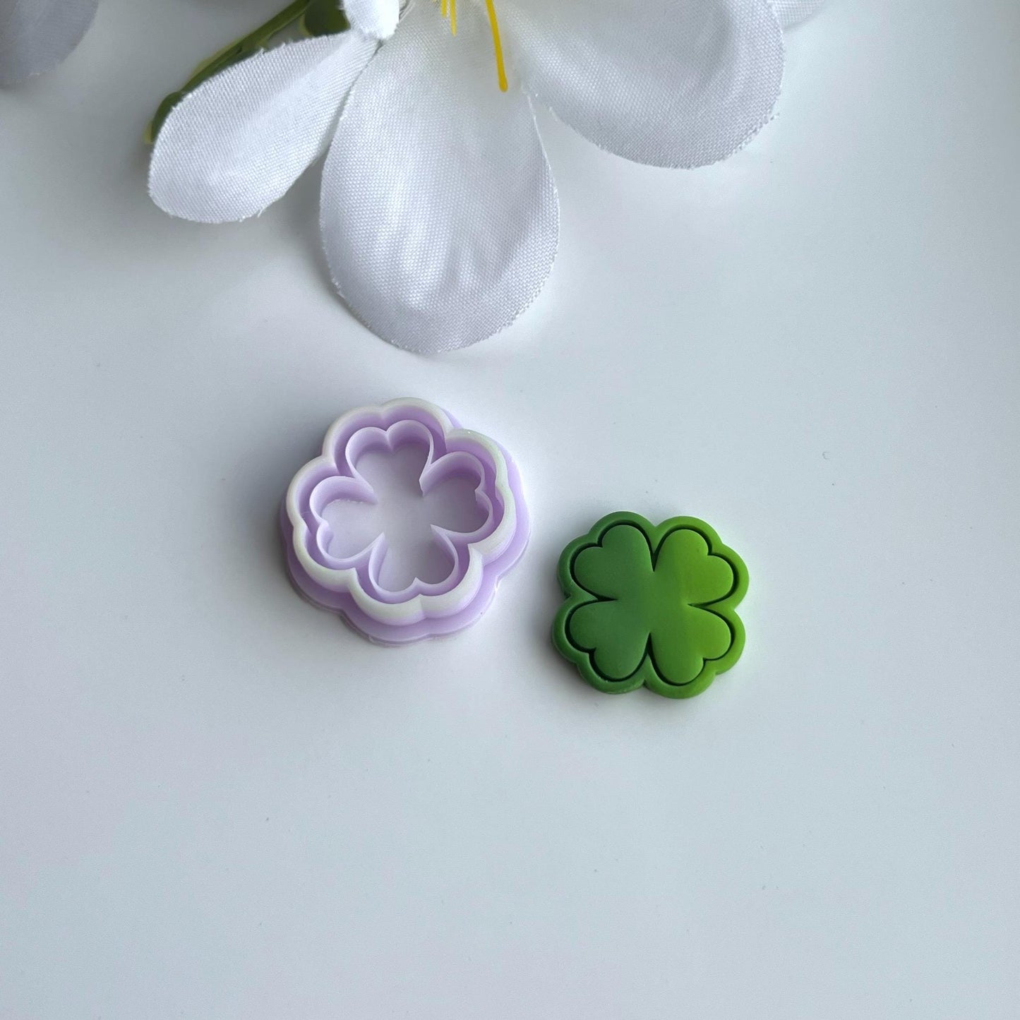 Shamrock Outline Cutter | 0.75"-1.25" | Polymer Clay Cutter Earrings