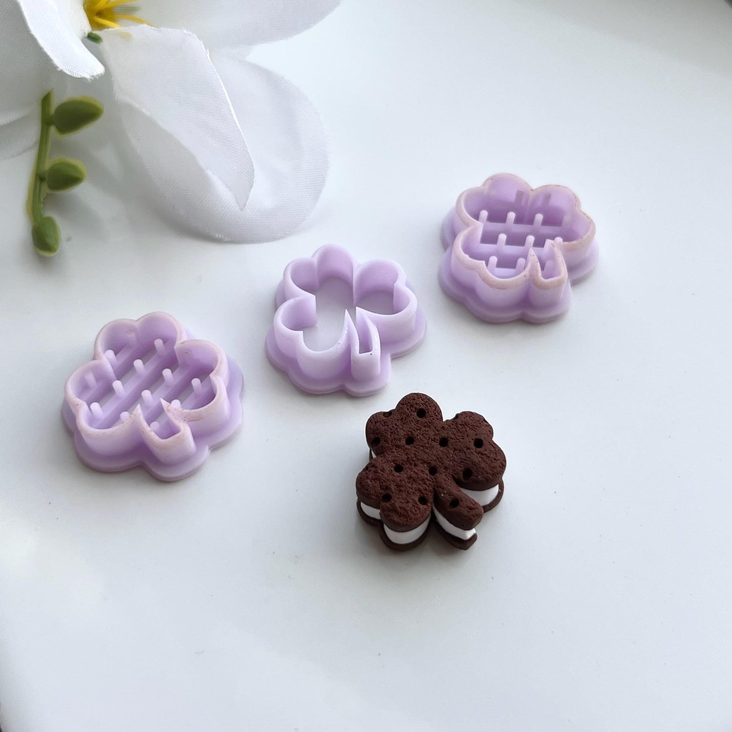 Shamrock Ice Cream Sandwich Cutter (Set) | 0.75"-1.25" | Polymer Clay Cutter Earrings St Patrick’s Day