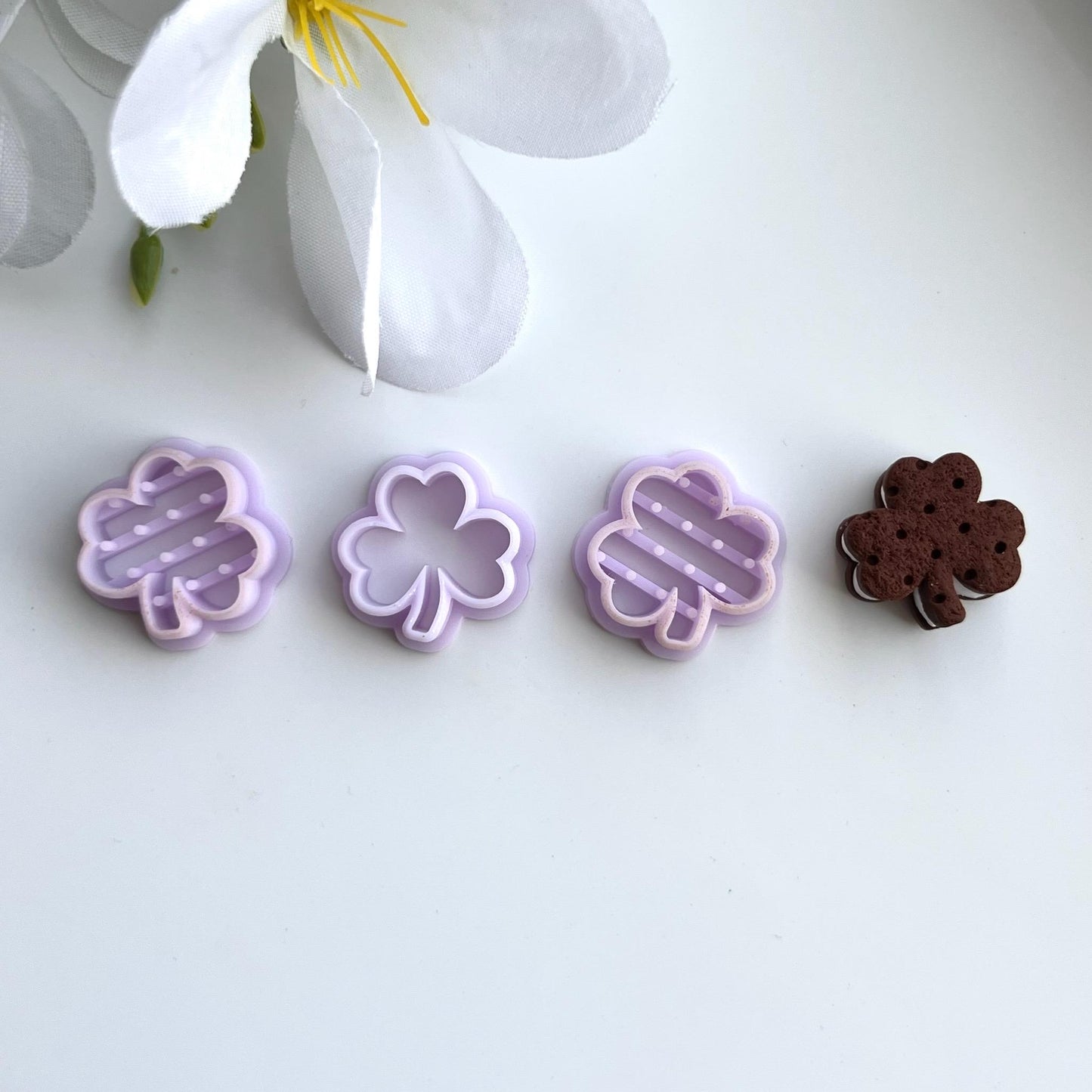 Shamrock Ice Cream Sandwich Cutter (Set) | 0.75"-1.25" | Polymer Clay Cutter Earrings St Patrick’s Day
