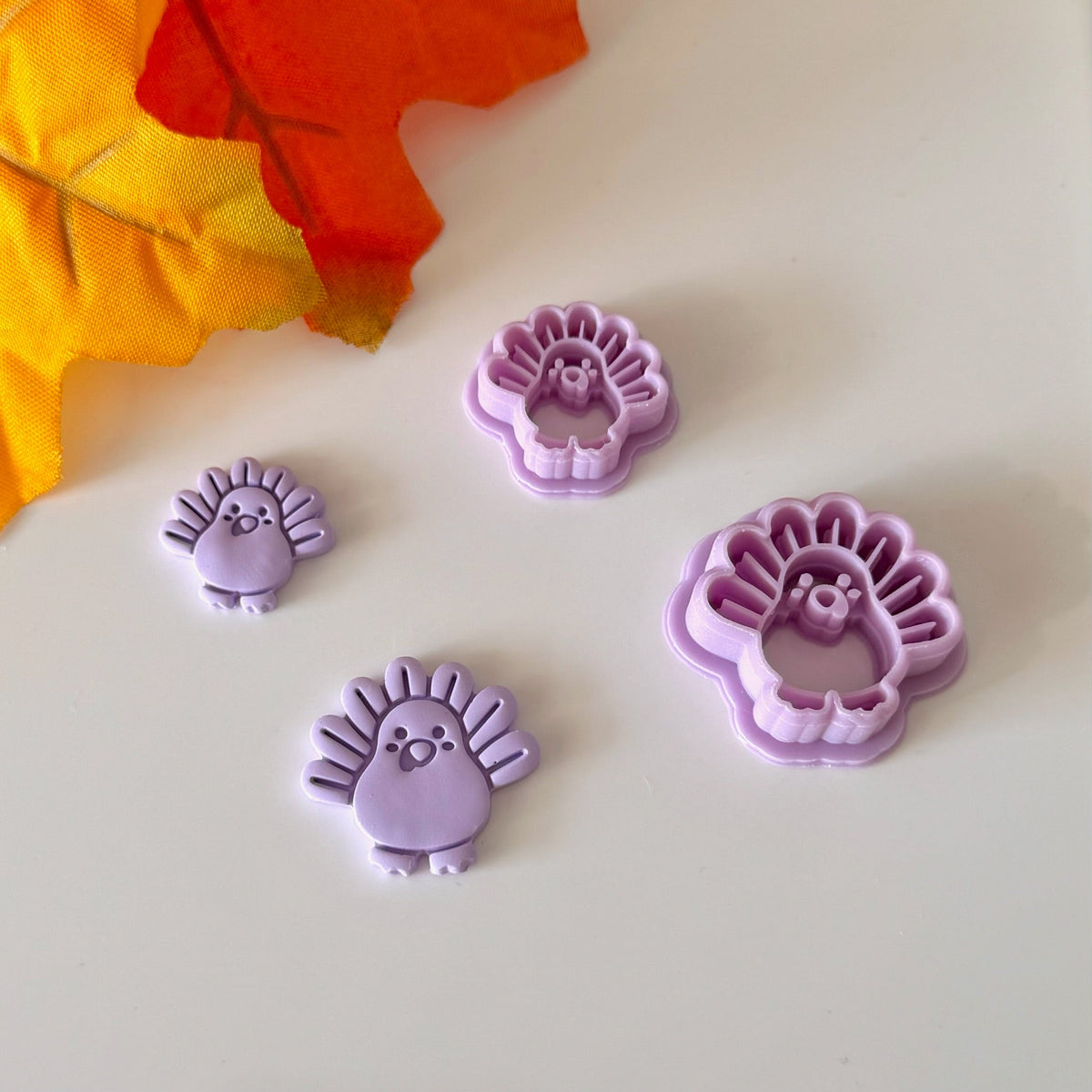 Chubby Turkey Cutter | 0.75"-1.25" | Polymer Clay Cutter Earrings Thanksgiving