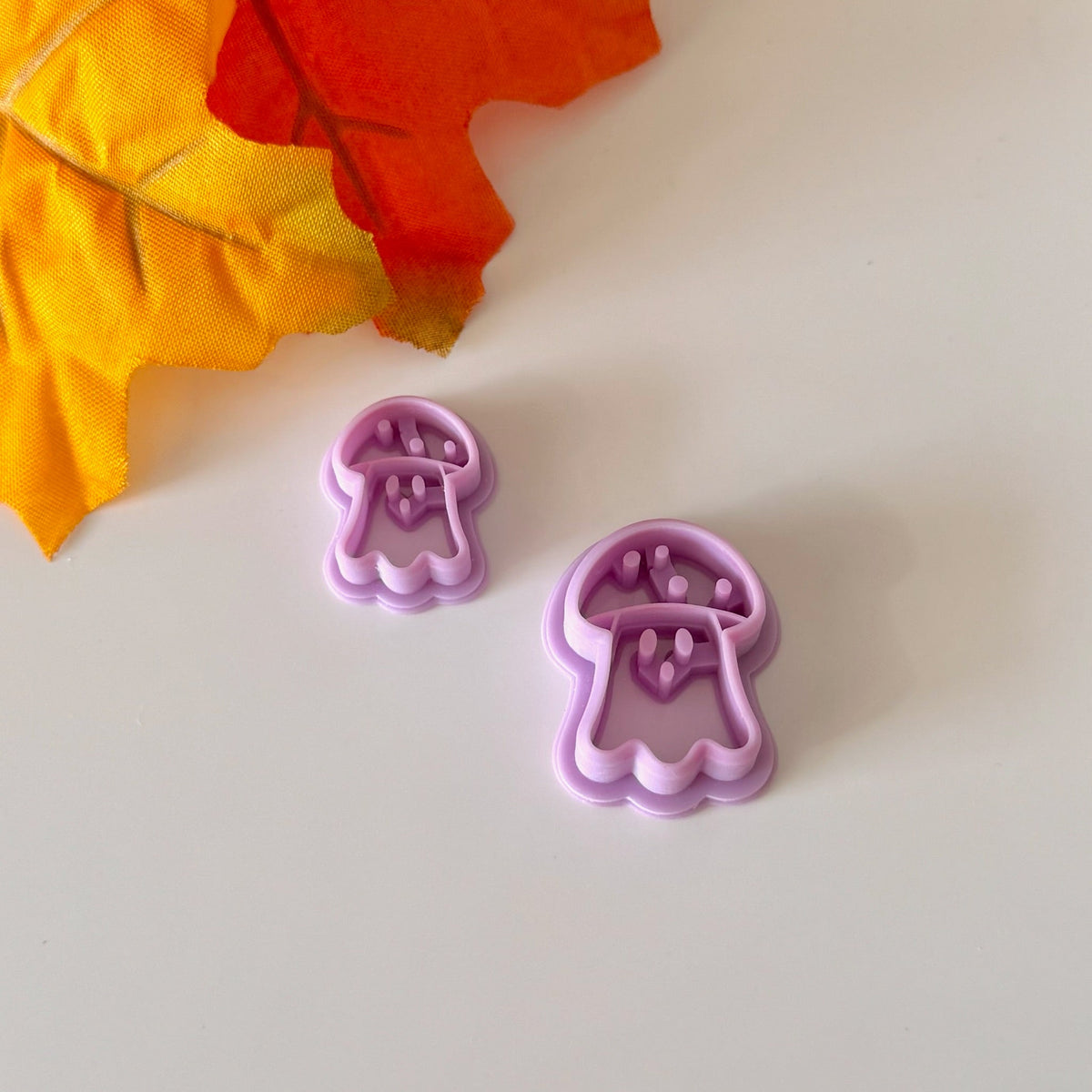 Boo Shroom Ghost Cap Cutter | 0.75"-1.25" | Polymer Clay Cutter Earrings Halloween