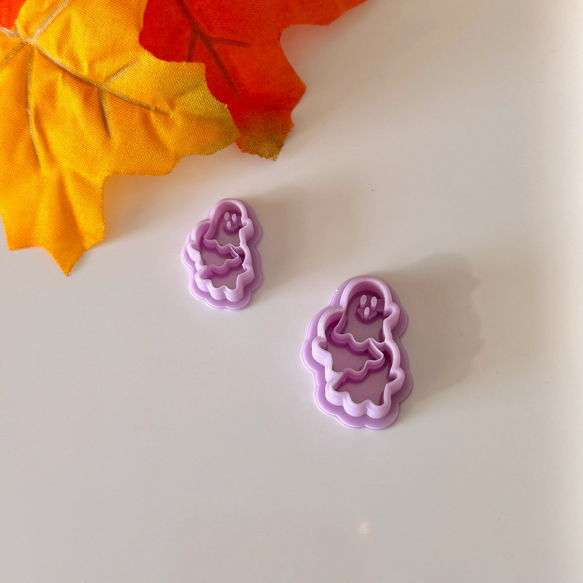 Stacked Ghost Cutter | 0.75"-1.25" | Polymer Clay Cutter Earrings Halloween