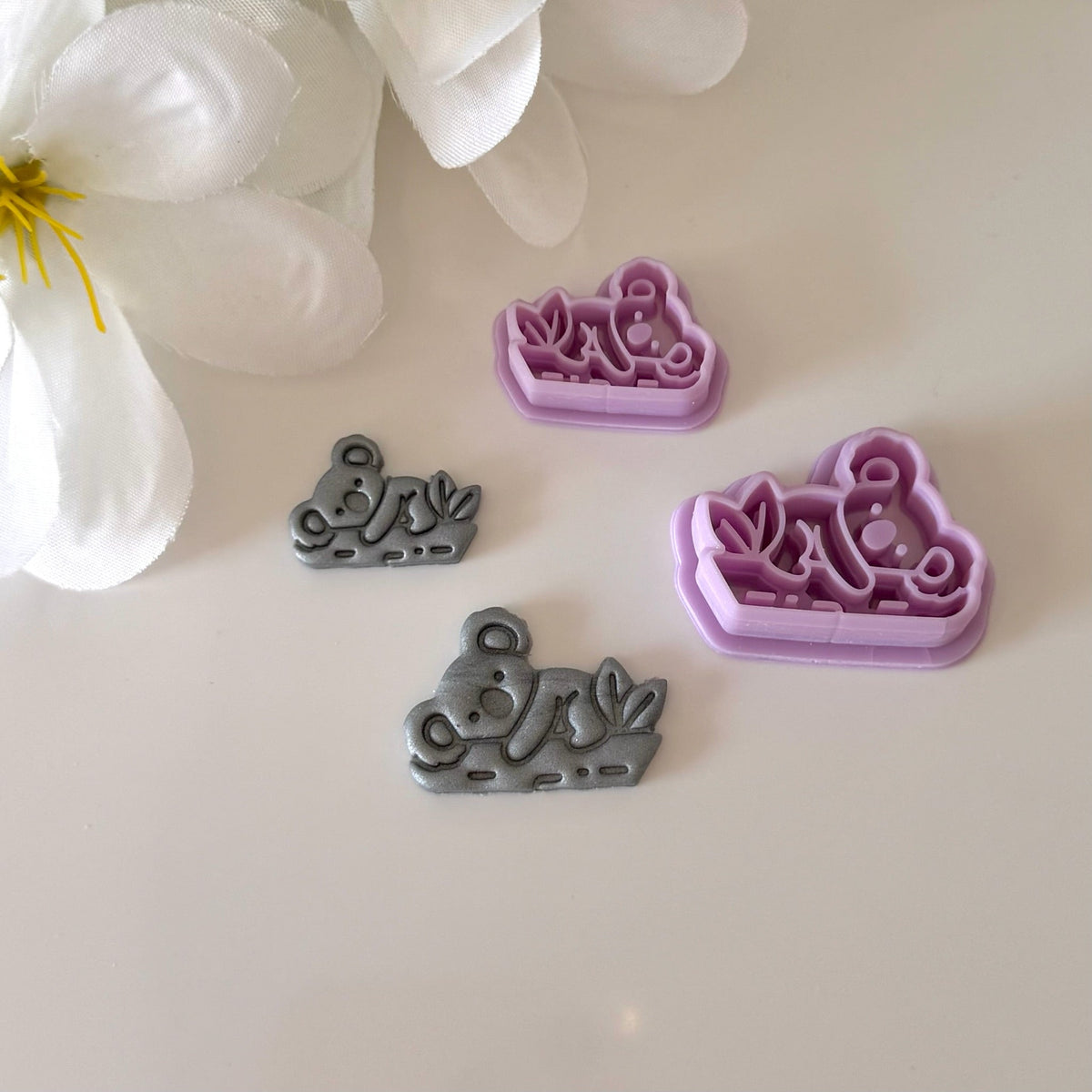 Koala On Branch Cutter | 0.75"-1.25" | Polymer Clay Cutter Earrings