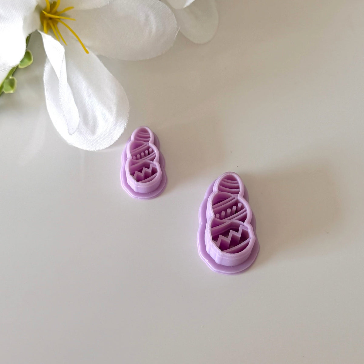 Stacked Easter Egg Cutter | 0.75"-1.25" | Polymer Clay Cutter Earrings Easter