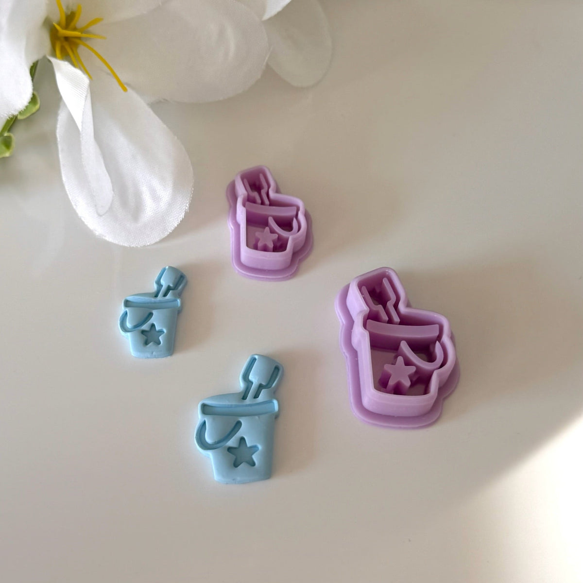 Beach Bucket With Shovel Cutter | 0.75"-1.25" | Polymer Clay Cutter Earrings Summer