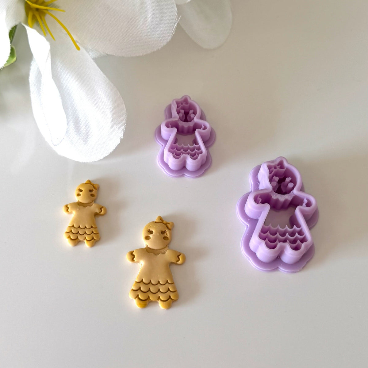 Gingerbread Girl Cutter | 0.75"-1.25" | Polymer Clay Cutter Earrings Christmas