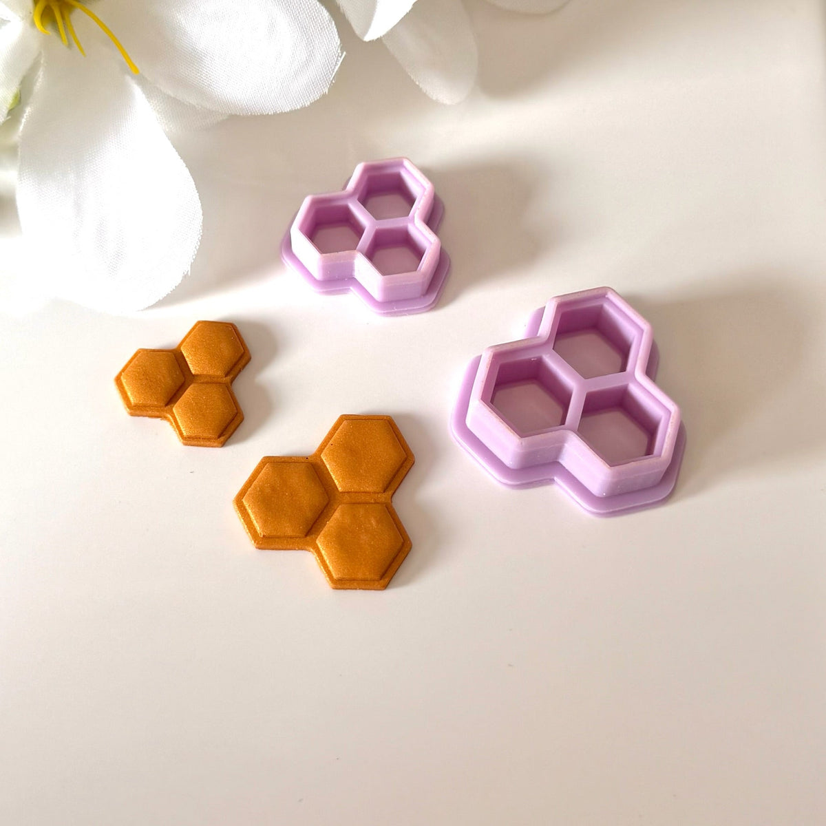 Honeycomb Cutter | 0.75"-1.25" | Polymer Clay Cutter Earrings