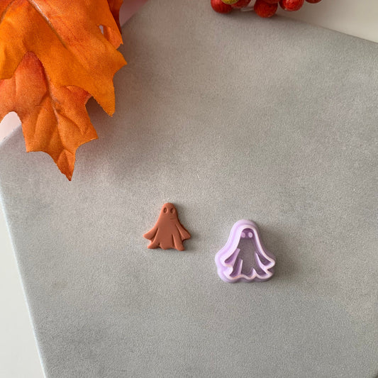 Floating ghost cutter, purple polymer clay cutter