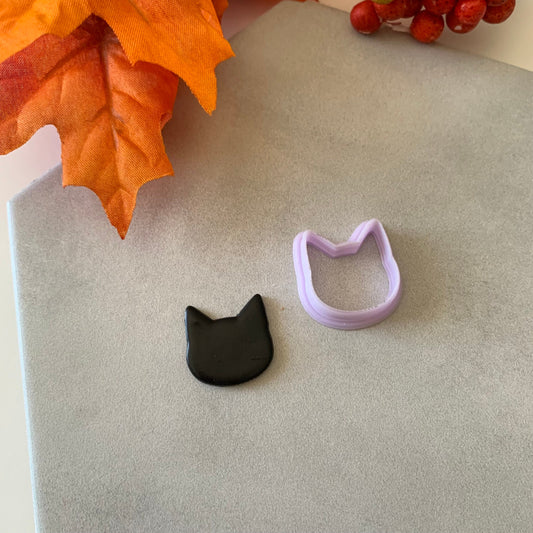 Cat Head Cutter | 0.75"-1.25" | Fall Polymer Clay Autumn Clay Cutters Fall Scary Halloween Earrings Autumn Clay Cutters