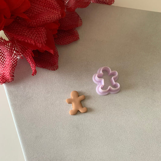 Gingerbread Man Cutter 1 | 0.75"-1.25" | Winter Polymer Clay Holiday Christmas Earrings Autumn Clay Cutters