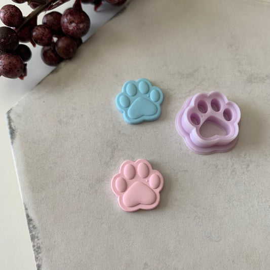 Paw Print Cutter | 0.75"-1.25" | Polymer Clay Cutter Earrings