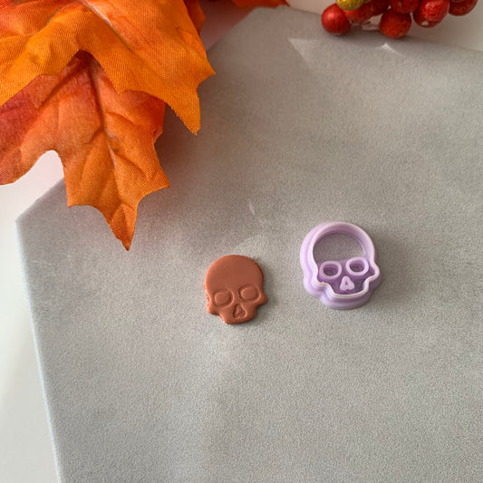 Skull Polymer clay cutter, purple clay cutter