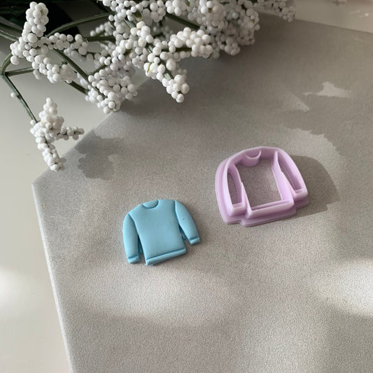 Sweater Cutter | 0.75"-1.25" | Polymer Clay Cutter Earrings Christmas Fall Sweater Hoodie Sweatshirt