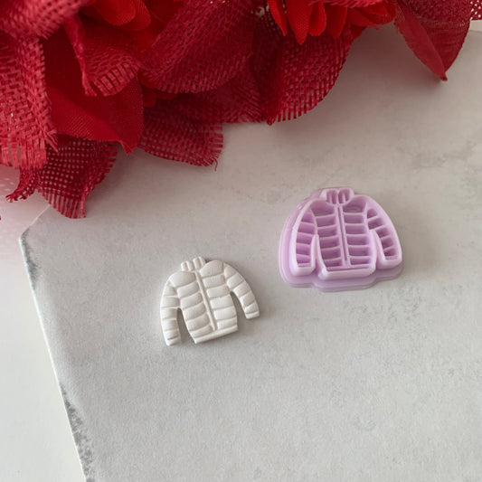 Puffer Jacket Cutter | 0.75"-1.25" | Winter Polymer Clay Cutters Holiday Christmas Earrings Cutter Winter Coat