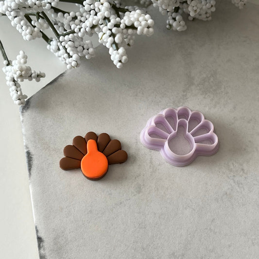Turkey Cutter | 0.75"-1.25" | Thanksgiving Polymer Clay Fall Earrings Autumn Clay Cutters