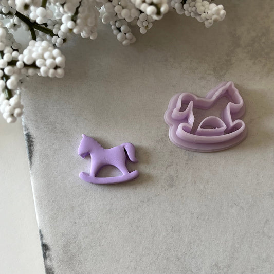 Rocking Horse Cutter | 0.75"-1.25" | Winter Polymer Clay Cutters Holiday Christmas Earrings Cutter