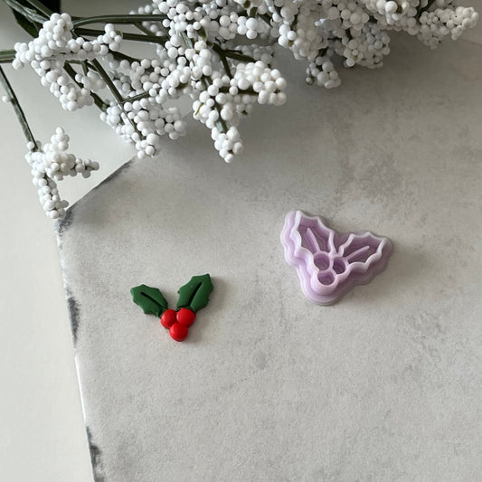 Mistletoe Cutter | 0.75"-1.25" | Winter Polymer Clay Holiday Christmas Earrings Autumn Clay Cutters
