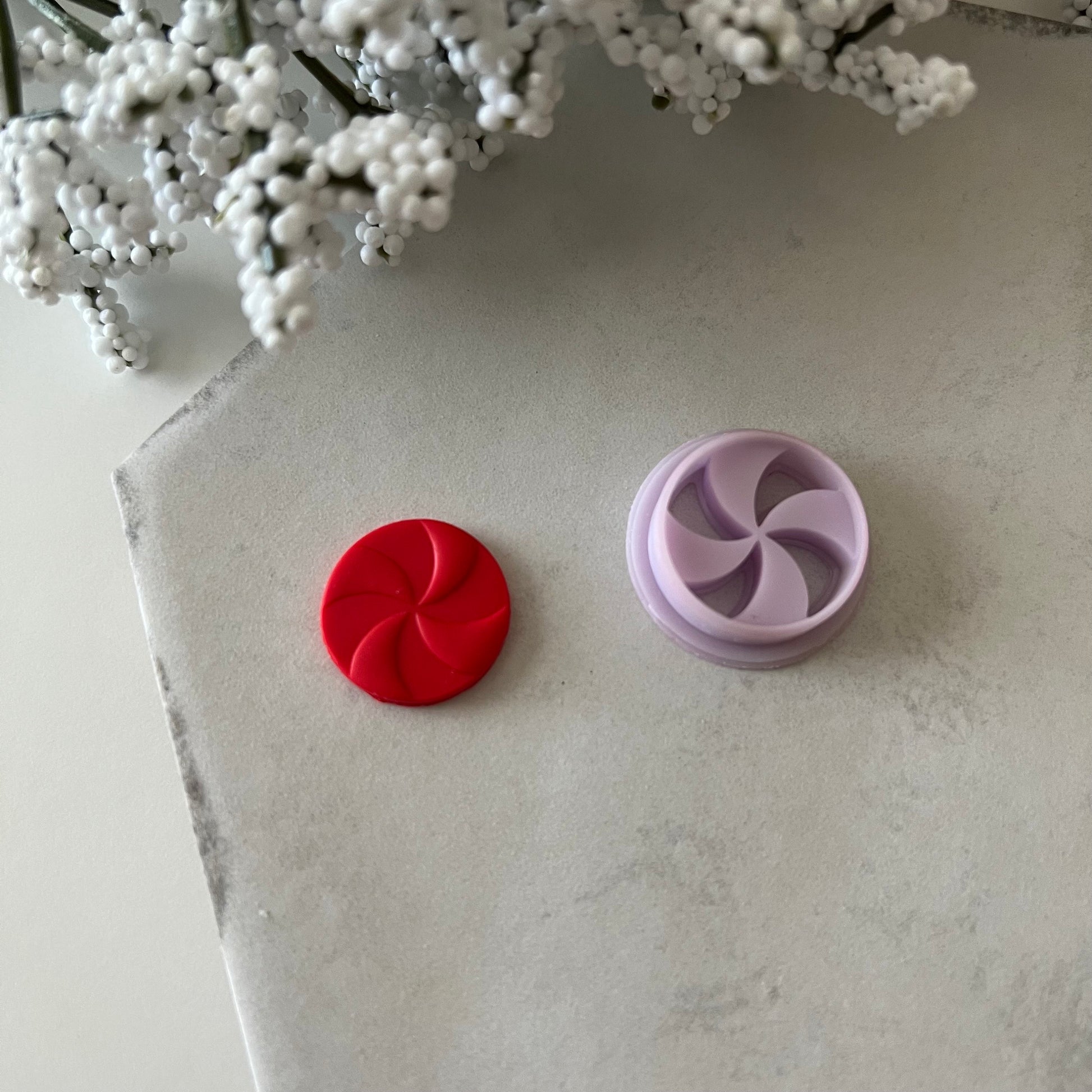 Peppermint Cutter | 0.75"-1.25" | Polymer Clay Cutter Earrings Christmas Holidays